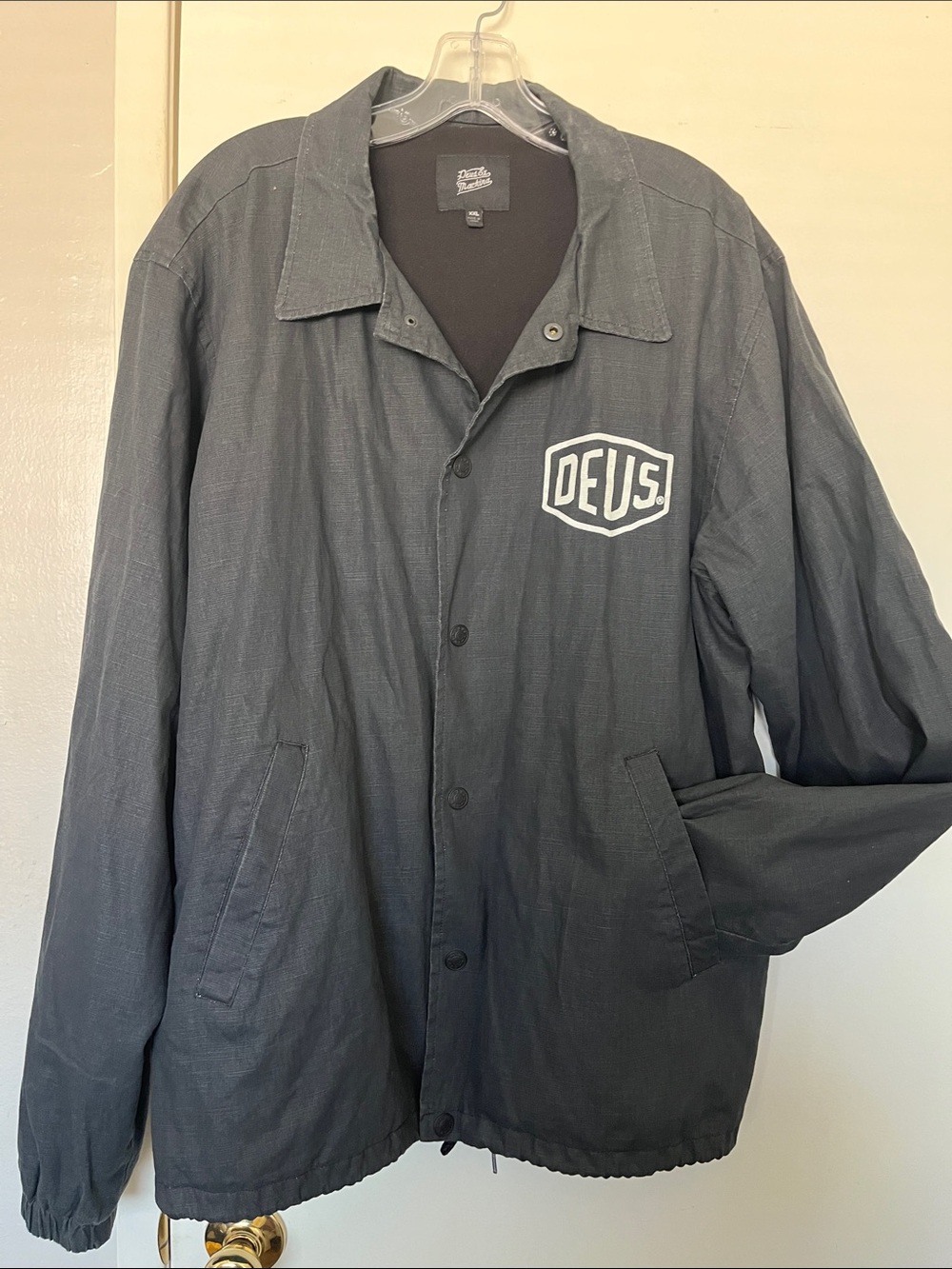 Deus Ex Machina Address Workwear Jacket Black - Coach Jacket SizexXXL